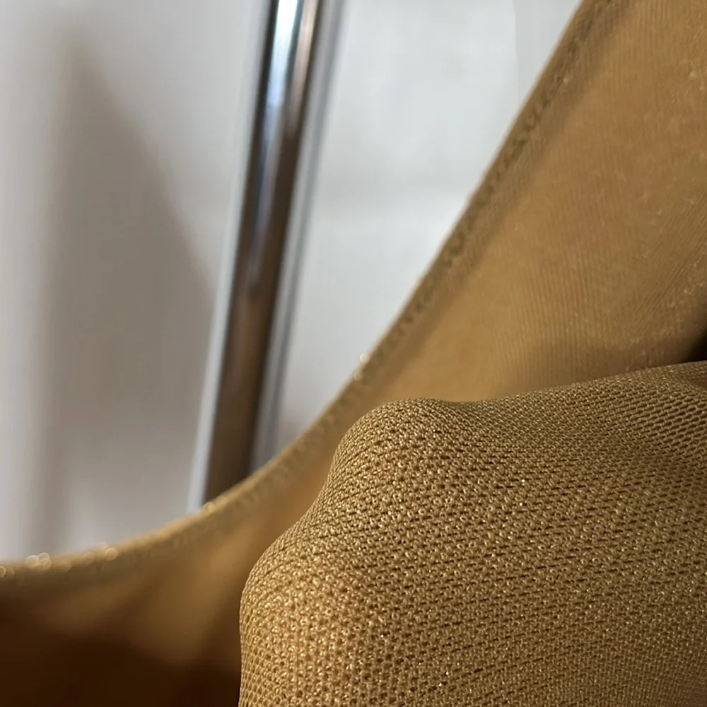 Free People Day & Night Gold Metallic Long Sleeve Babydoll Mini Dress Women’s S - Picture 12 of 12